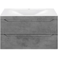 Тумба с раковиной бетон 80,5 см Vincea Fine VMC-2F800BT + VCB-1F800W