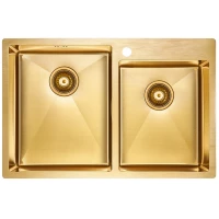 Кухонная мойка Paulmark Helfer золотой матовый PM237851-BG