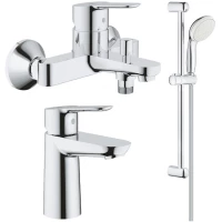 Комплект смесителей Grohe BauEdge 23334000 + 23330000 + 27924001