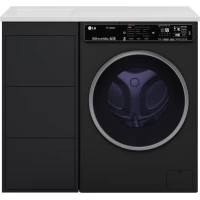 Тумба под раковину Brevita Grafit GRA-01040-013Я 38,5 см, напольная, над стиральной машиной, графит матовый