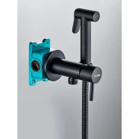 Гигиенический душ ALMAes Benito AL-859-05 со смесителем, черный матовый