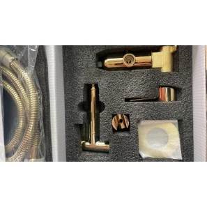 Изображение товара гигиенический душ grocenberg gb001go со смесителем, золотой