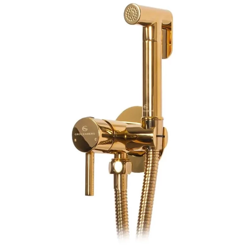 Гигиенический душ Grocenberg GB001GO со смесителем, золотой