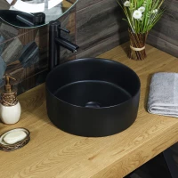 Раковина-чаша Misty MLN-320357MB 35,8x35,8 см, накладная, черный матовый