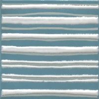 Декор Бахия 3 бирюзовый глянцевый 9,8x9,8