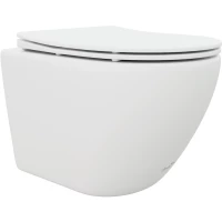 Унитаз подвесной Ceruttispa Ticino Aria CT8917 безободковый, с сиденьем микролифт, белый матовый