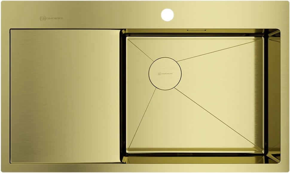 Кухонная мойка Omoikiri Akisame 86-LG-R Side светлое золото 4997046