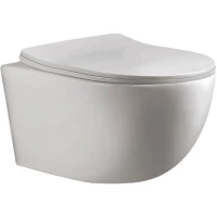 Унитаз подвесной Ceruttispa Orlter CT10361 безободковый, с сиденьем микролифт, белый