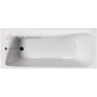 Ванна чугунная Goldman Comfort CF17075H 170x75 см, с отверстиями под ручки, белый