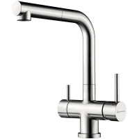 Смеситель для кухни с подключением к фильтру Omoikiri Takamatsu-S-BN нержавеющая сталь 4994346