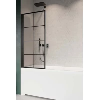 Шторка для ванны Radaway Nes 8 Black PNJ I Factory 50 Left 10061050-54-55L прозрачное