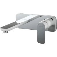 Смеситель для раковины Gappo G1048-22 встраиваемый, хром/белый