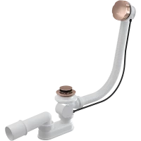 Слив-перелив для ванны AlcaPlast A55K-RG-P полуавтомат, розовое золото