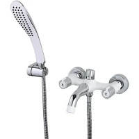 Смеситель для ванны Gappo G3249 с душевым гарнитуром, хром/белый