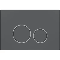 Кнопка смыва Vincea VFP-005GM для инсталляции, вороненая сталь/хром/вороненая сталь