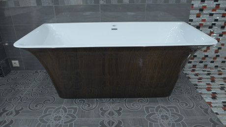 Акриловая ванна 160,5х77 см Lagard Evora Brown Wood lgd-evr-bw