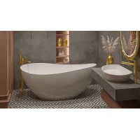 Ванна из литьевого мрамора Whitecross Ruby 0202.170075.100 170x75 см, отдельностоящая, белый глянец