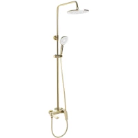 Душевая система Rea Avalon REA-P8812 250 мм, со смесителем, золотой
