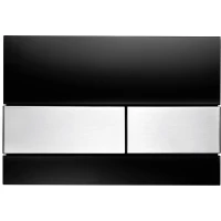 Кнопка смыва Tece TECEsquare 9240806 для инсталляции, с покрытием против отпечатков пальцев, черный/нержавеющая сталь