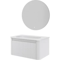 Комплект мебели Armadi Art Voi Matt White 782-080-R-MW + 786-080-MW без отв. + 545/2 82 см, подвесной, белый матовый