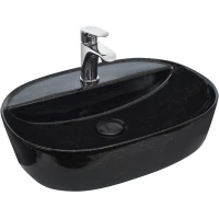 Раковина-чаша WeltWasser Elbach 2202 K509 10000004548 50,5x38,5 см, накладная, черный мрамор