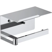 Держатель туалетной бумаги Aquatek Либра AQ4929CR с полкой для телефона, хром 