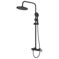 Душевая система 224 мм черный матовый Bronze De Luxe Focus 24612BG