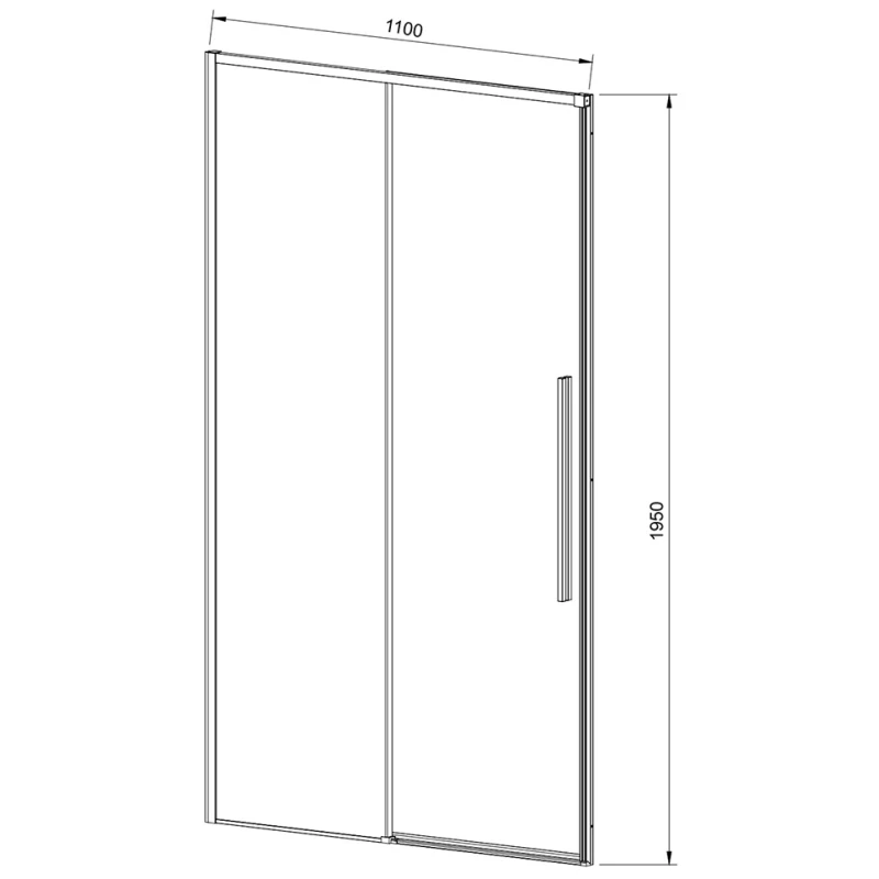 Душевая дверь 110 см Vincea Slim-N VDS-4SN110CL прозрачное