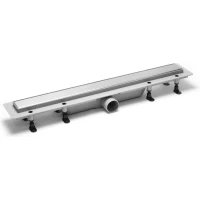 Душевой трап (лоток) PlastBrno Design 4 SZH4550 54,3 см, с решеткой, 2 в 1 под плитку, нержавеющая сталь