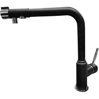 Смеситель для кухни GranFest 7671 с подключением к фильтру, черный