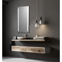Зеркало Xpertials Cadier45 84354135-12673 45x90 см, с LED-подсветкой, сенсорным выключателем, диммером, нержавеющая сталь