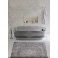 Ванна из полиэфирной смолы Cezares Liner CZR-LINER-170-76-56-GM-PFB 170x76 см, отдельностоящая, серый туман