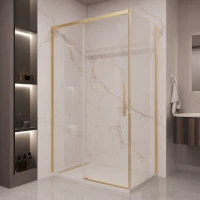 Душевой уголок Vincea Stella VSR-1ST1012CLG 120x100 см, профиль золотой матовый, стекло прозрачное