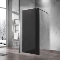 Душевая перегородка Vincea Walk-In VSW-1H100GFGM 100 см, профиль вороненая сталь, стекло тонированное матовое