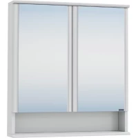 Зеркальный шкаф 70x90 см белый глянец Санта Вегас 700179