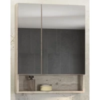 Зеркальный шкаф 60x80 см дуб дымчатый Comforty Парма 00004143488