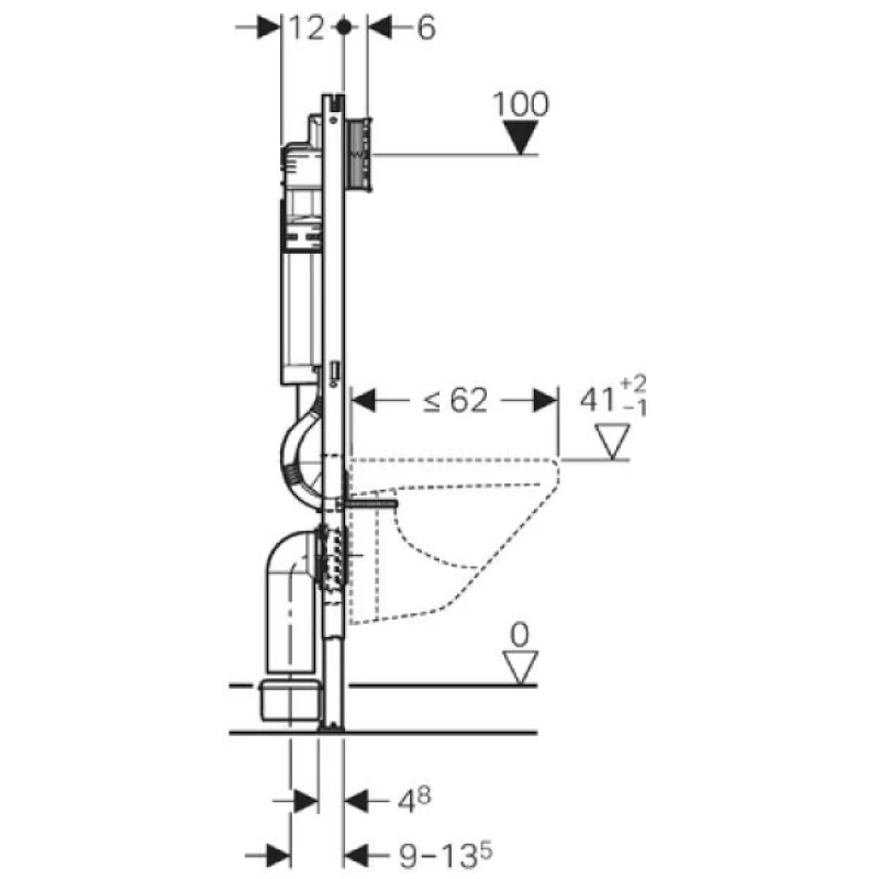 Комплект подвесной унитаз WeltWasser Gelbach 004MT-BL 10000003748 + система инсталляции Geberit 111.362.00.5 + 115.882.DW.1