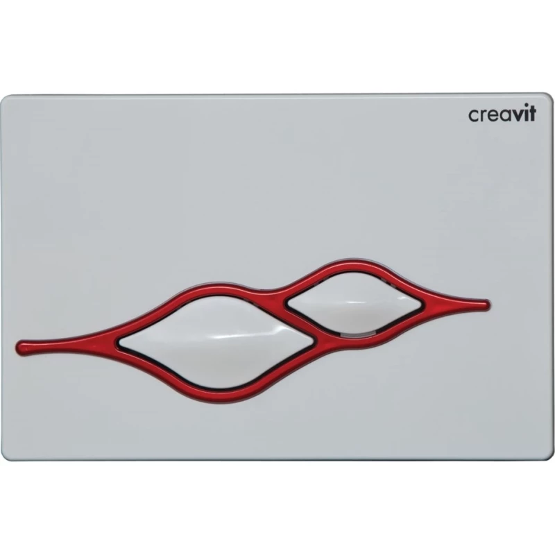 Смывная клавиша белый/красный Creavit Ufo GP100101