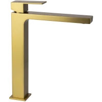 Смеситель для раковины Kaiser Cube 01311-3 золотой матовый