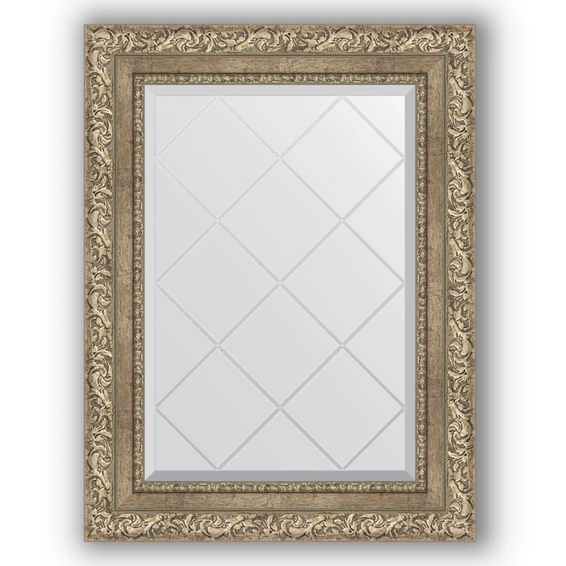 Зеркало 55x72 см виньетка античное серебро Evoform Exclusive-G BY 4014