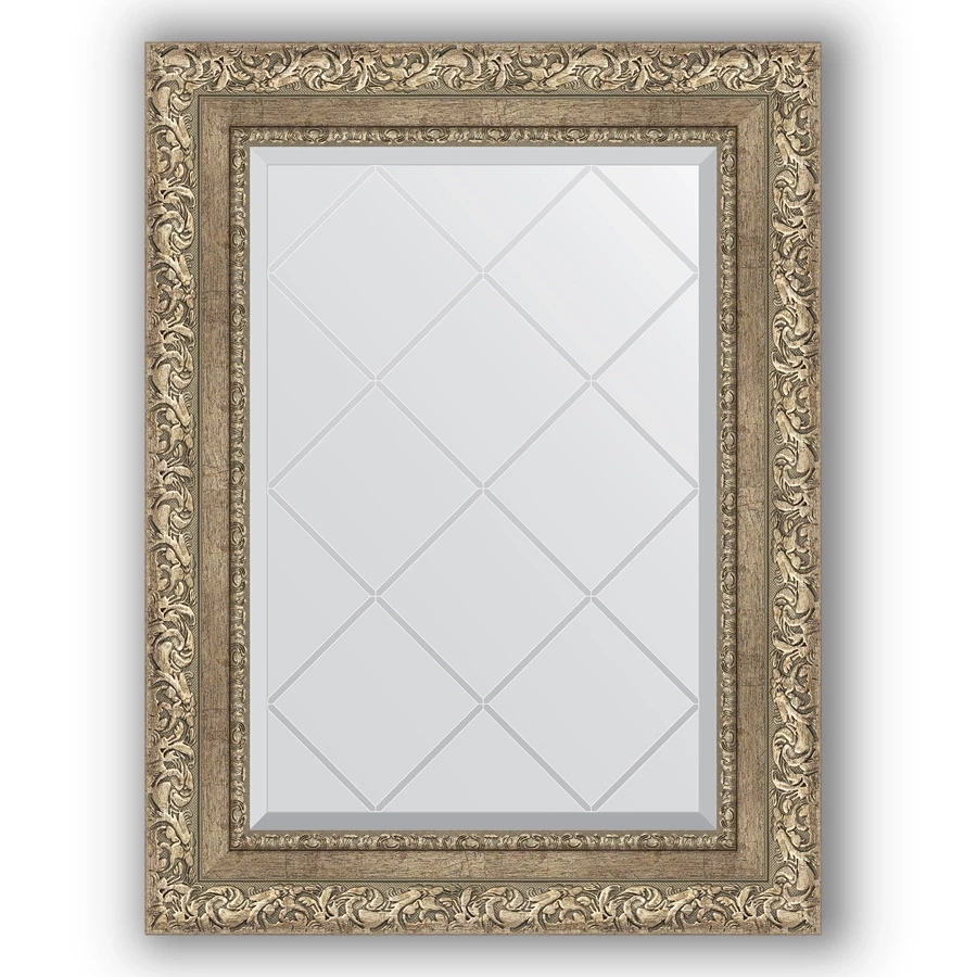 Зеркало 55x72 см виньетка античное серебро Evoform Exclusive-G BY 4014