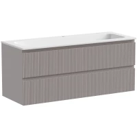 Тумба с раковиной серый матовый 121 см Sancos Snob T SNT120SM + CN7017