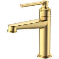 Смеситель для раковины BelBagno Boheme BOHEME-LVM-BORO-W0 без донного клапана, золотой матовый