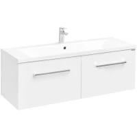 Тумба с раковиной белый глянец 120 см Акватон Мадрид 1A1703K0MA010