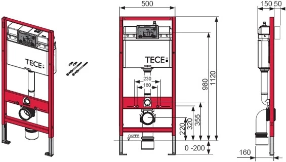Комплект подвесной унитаз BelBagno Tre BB8001CHR/SC + система инсталляции Tece 9400413 SET/BB8001CHR/SC/30 - фото 7