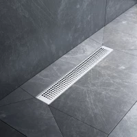 Душевой трап (лоток) Am.Pm MasterFlow W01SC-P11-050-01SB 49,35 см, с решеткой, перфорированный, матовый хром