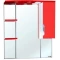 Зеркальный шкаф 82,5x100 см красный глянец/белый глянец R Bellezza Лагуна 4612114001031 - 1