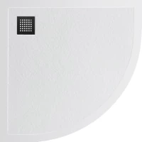 Душевой поддон BelBagno Uno TRAY-MR-UNO-R-80-550-35-W-NO 80x80 см, из литьевого мрамора, четверть круга, белый