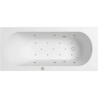 Ванна из литьевого мрамора Whitecross Gin Solid Surface 0217.180080.200.RELAX.BR 180x80 см, с гидромассажем, белый матовый