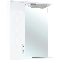 Зеркальный шкаф 65x72,2 см белый глянец L Bellezza Элеганс 4618610522018